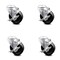 Service Caster 4 Inch Phenolic Wheel Swivel Bolt Hole Caster Set with Brake SCC-BH20S414-PHR-TLB-4 - alternate 1